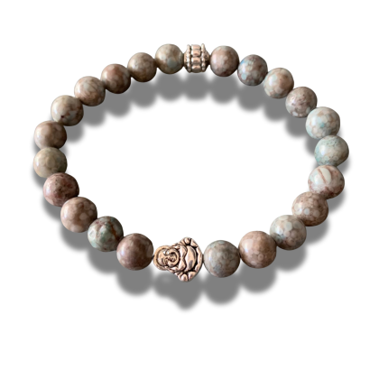 Armband Calciet 8 mm met Buddha