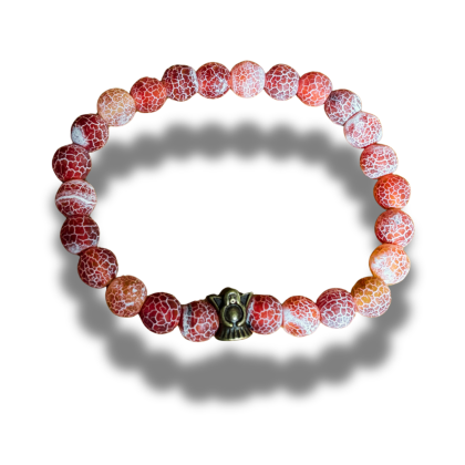 Armband - natuursteen - rode agaat - 8 mm - 19 cm