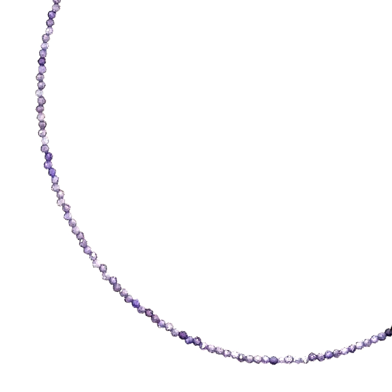 Collier lila/paarse zirkonia natuursteen - Afbeelding 4