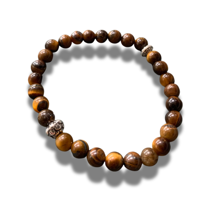 Armband tijgeroog 6 mm 18 cm