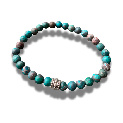 Armband - natuursteen - Americana Turquoise - 6 mm 19 cm