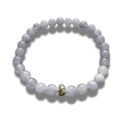 Armband - natuursteen - Aquamarijn - 6 mm - 18 cm