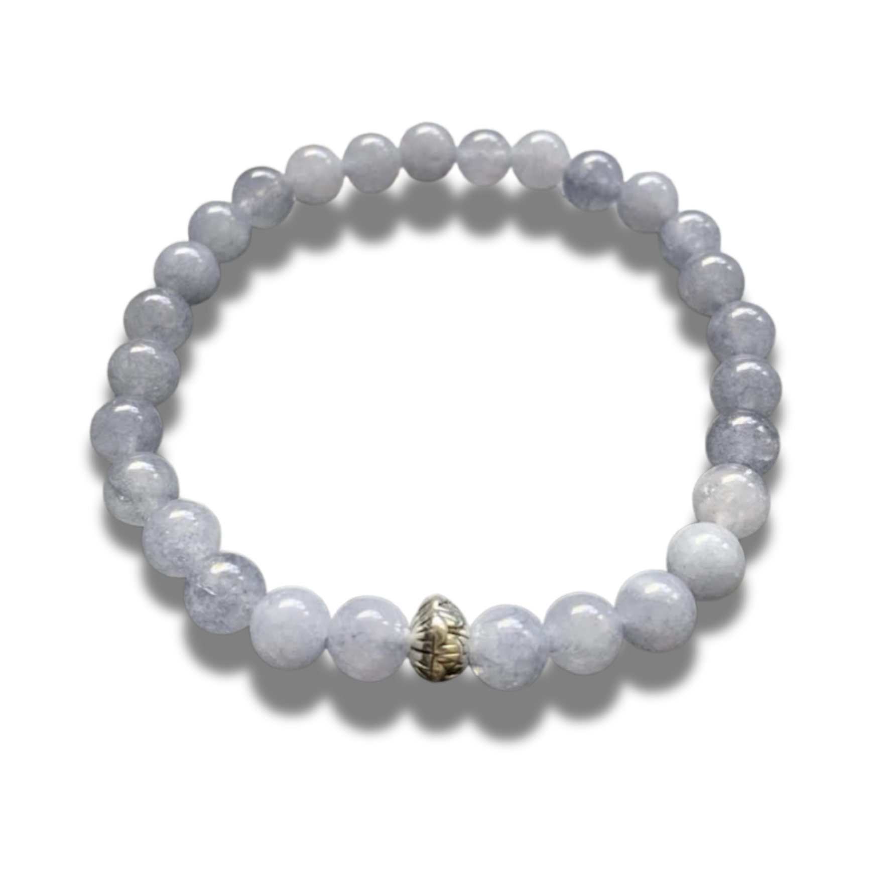 Armband - natuursteen - Aquamarijn - 6 mm - 18 cm