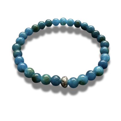 Armband - natuursteen - Blue Apetite - 6 mm - 18,5 cm