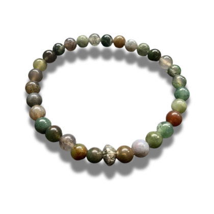 Armband - natuursteen - India agaat - 6 mm - 19 cm