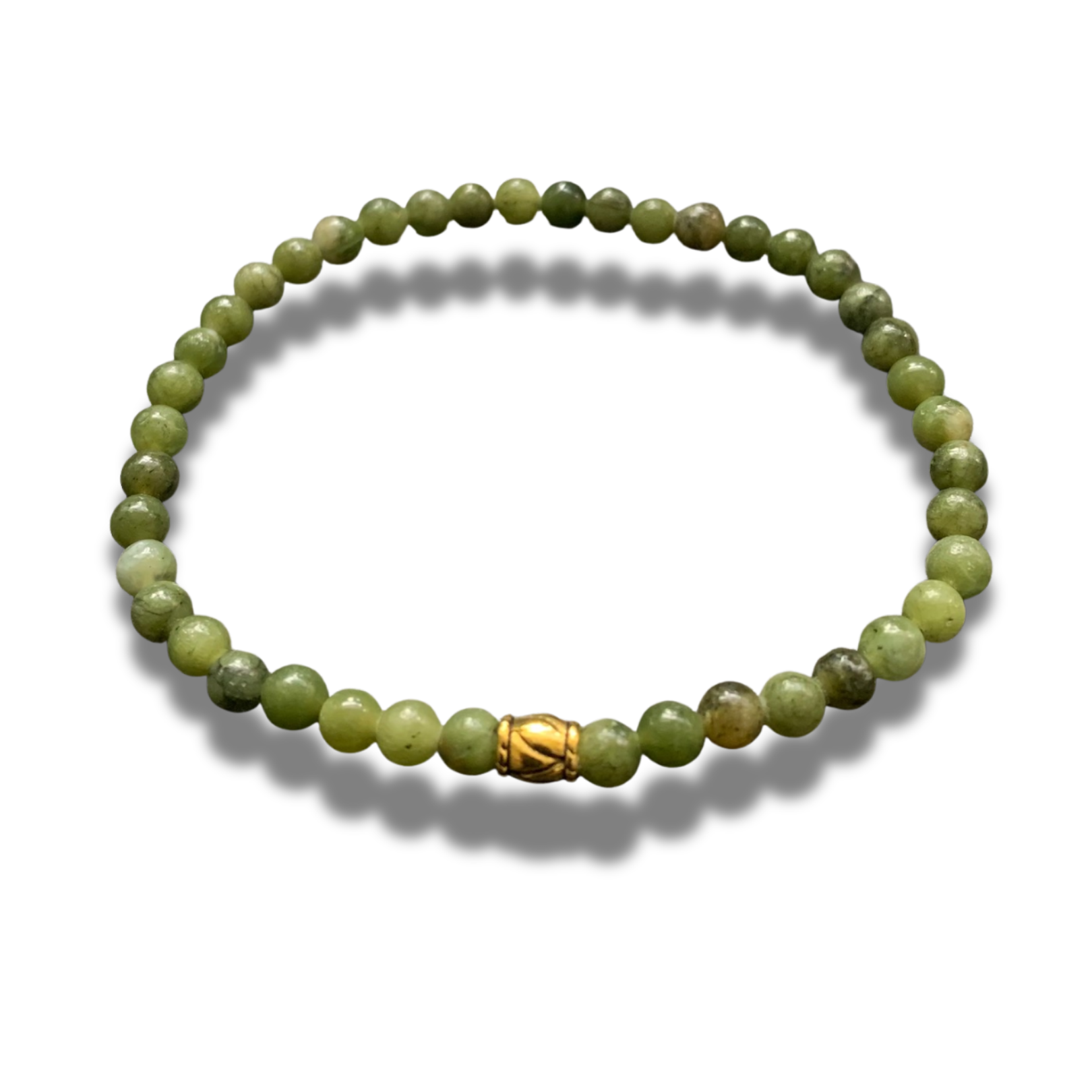 Armband - natuursteen - Groene Jade - 4 mm - 19 cm