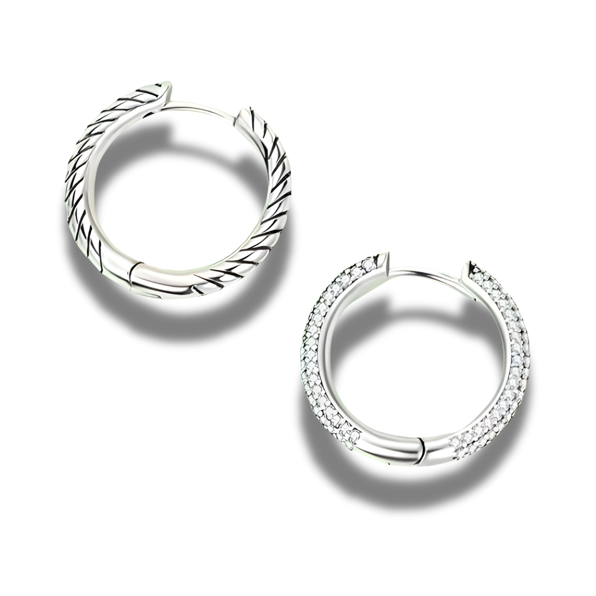 Oorstekers - oorbellen - 925 sterling zilver - half zirkonia - half buddha- klapsluiting - Afbeelding 6